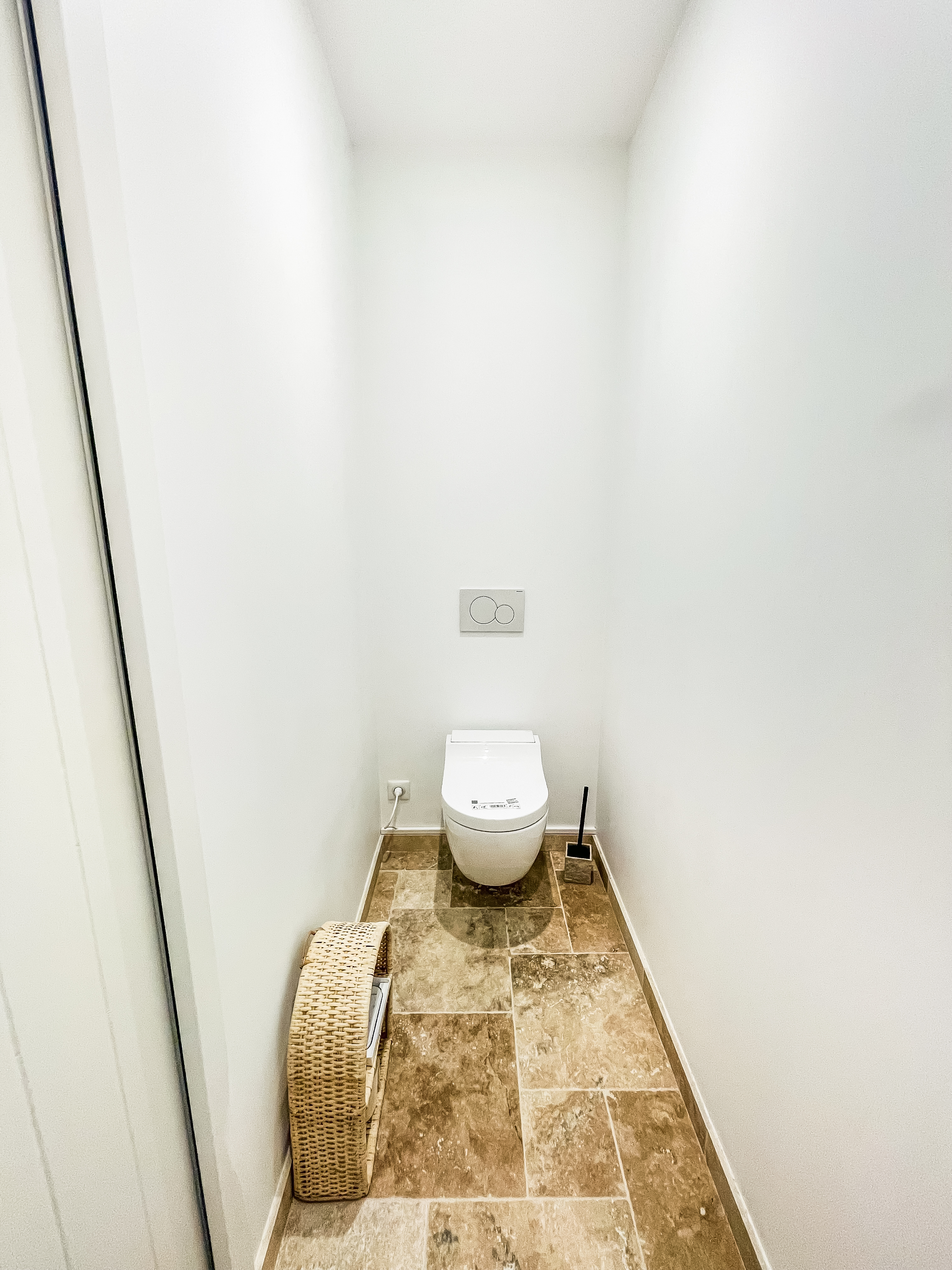 WC with stone floor